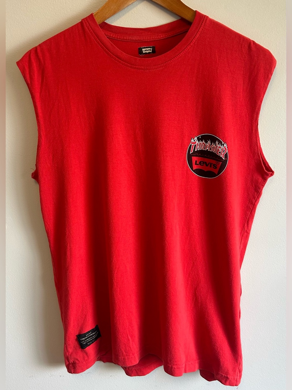 Levi’s X Thrasher Magazine Collab T-shirt M Skateboard Tank Top Limited Ed RARE